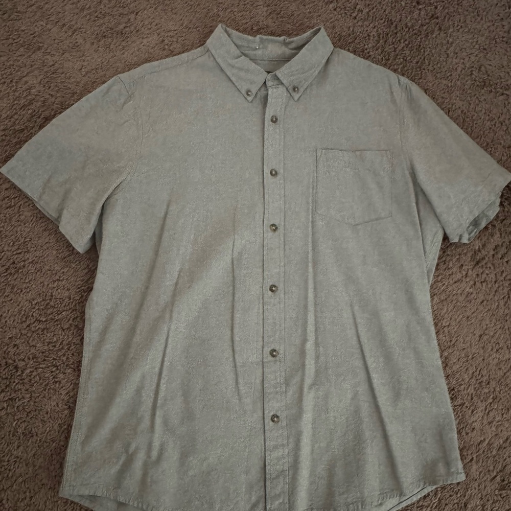14th & Union Gray Casual Button Down Shirt